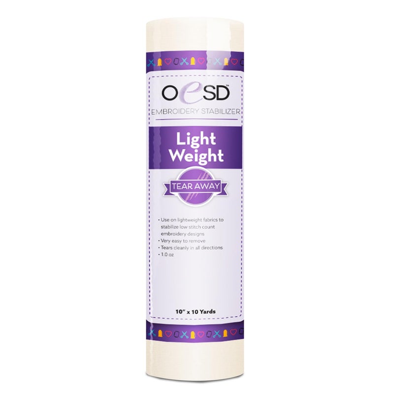 OESD Light Weight Tear Away Embroidery Stabilizer 10" x 10 Yd Roll - Image 1